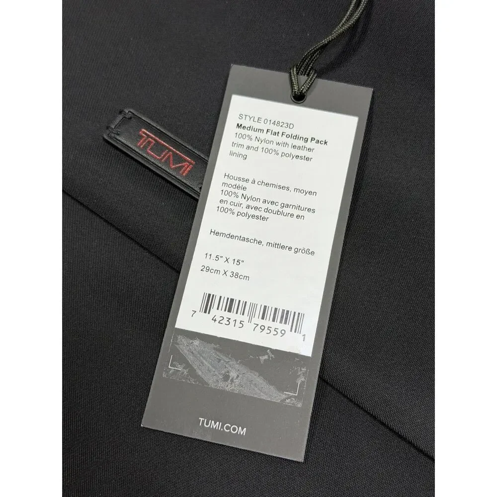 TUMI Medium Flat Folding Pack NWT Travel Shirt Garment Organizer Style 14823D